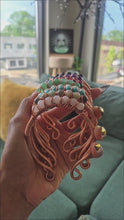 Load and play video in Gallery viewer, Beaded Copper Cuff Bracelet
