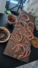 Load image into Gallery viewer, Beaded Copper Cuff Bracelet

